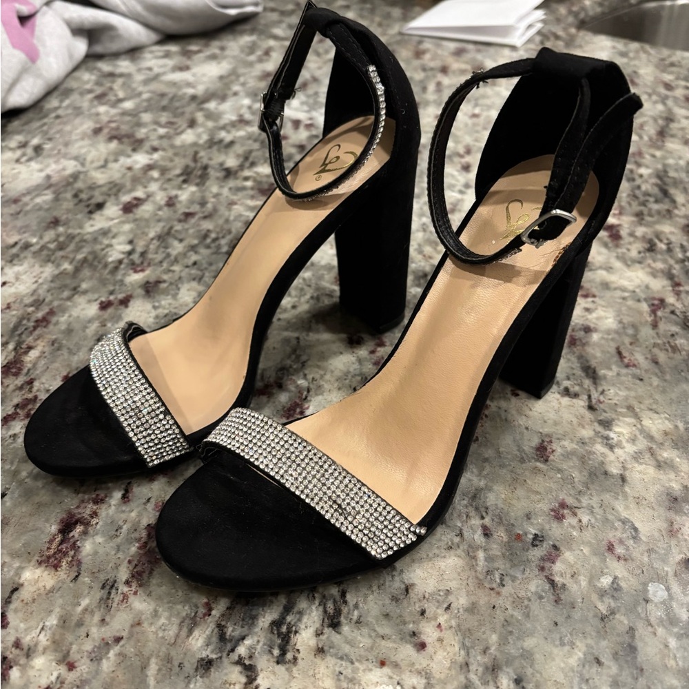 Elegant Black and Silver Women's Heels